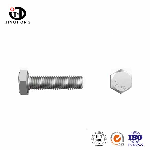 10 mm ruostumattomasta teräksestä valmistettu kuusiopultit