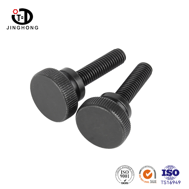 Musta High-Dome pyälletty peukaloruuvi